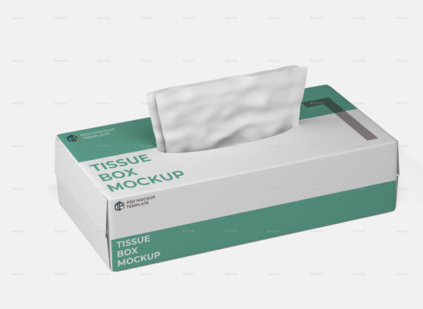 Tissue Box And Paper Mockup
