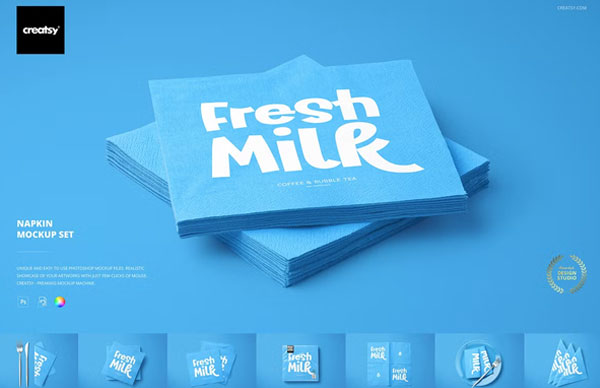 Tissue Napkin PSD Mockup Template