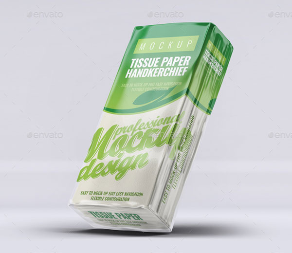 Tissue Paper Handkerchief Mockup