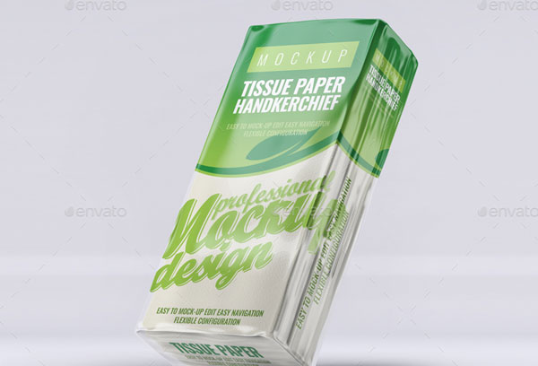 Tissue Paper Handkerchief Mockup