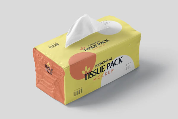 Tissue Wrapped In Plastic Mockups
