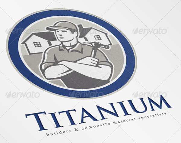 Titanium Builders and Construction Logo