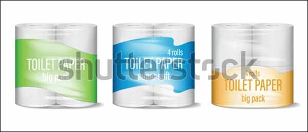 Toilet Paper Pack Mockup Set