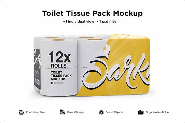 Toilet Paper Pack Mockup