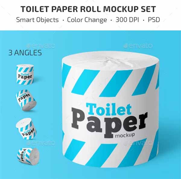 Toilet Paper Roll Mockup Set