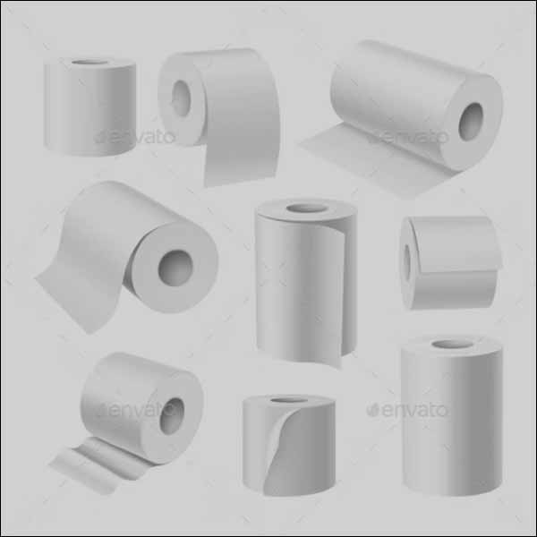 Toilet Paper Rolls and Kitchen Paper Mockup