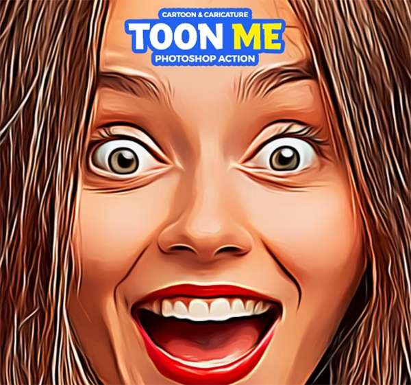 Toon Me Photoshop Action Cartoon Caricature