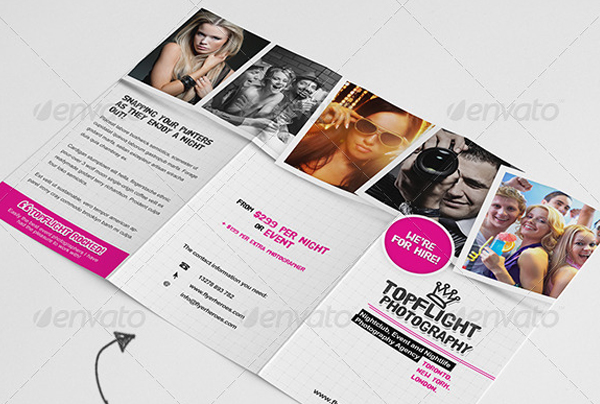 Topflight Photography Trifold Brochure Template