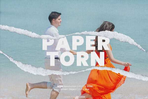 Torn Paper Photo Effect Psd