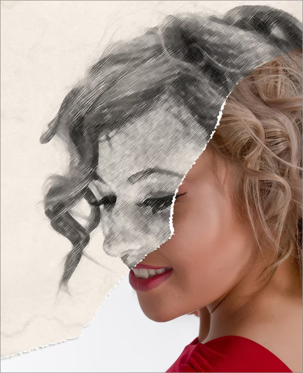 Torn Paper Photoshop Action Template