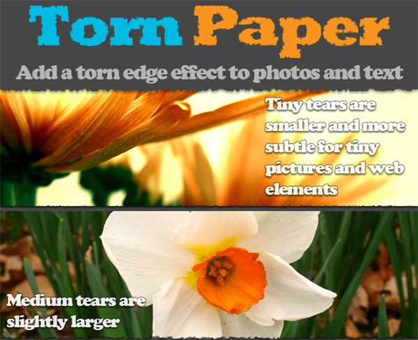 Torn Paper Photoshop Action