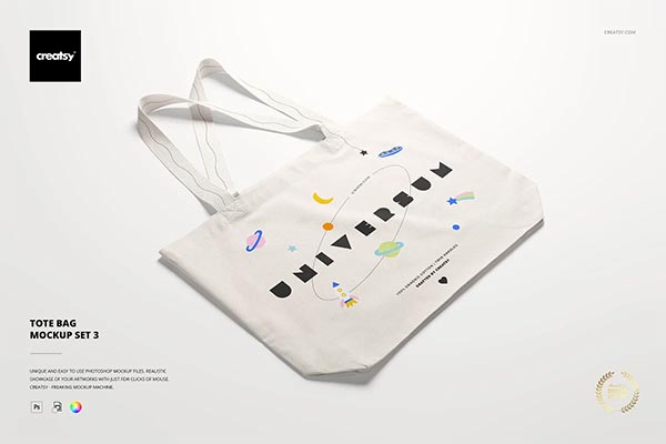 Tote Bag Mockup Set Design