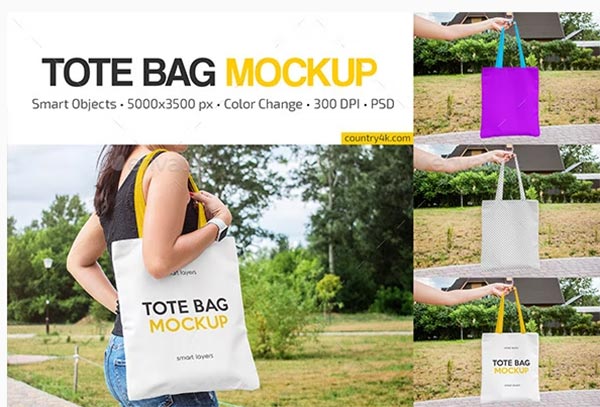 Tote Bag Mockup Set