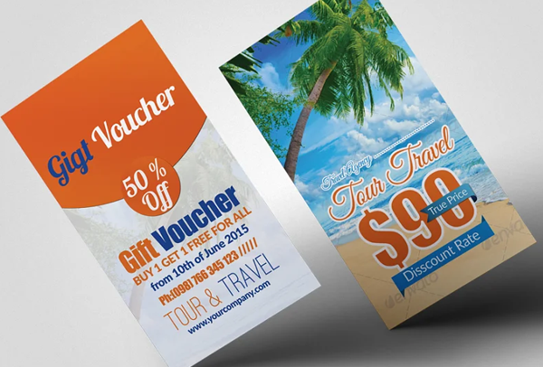 Tour Travel Gift Voucher PSD Design