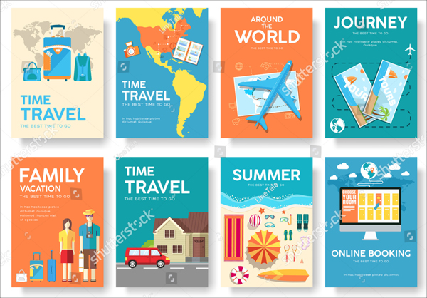 Tour of the World Vector Brochure Set