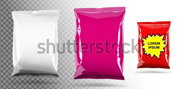 Transparent Chips Bag Mockup