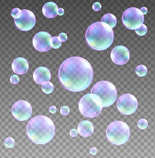 Transparent Multicolored Soap Bubble