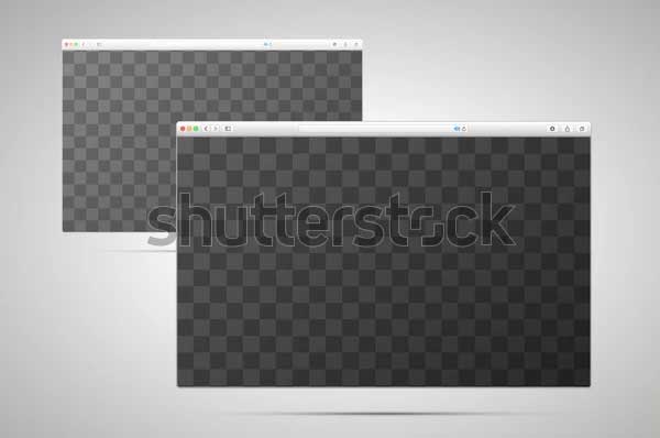 Transparent Web Browser Mock-up