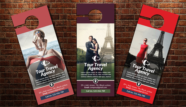 Travel & Tour Door Hangers Design