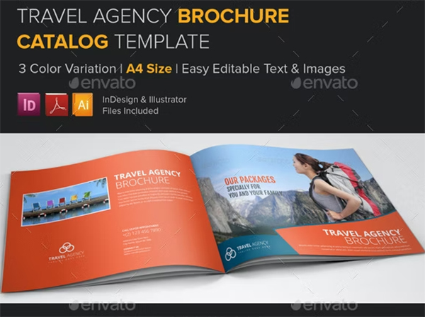 Travel Agency Brochure Catalog Template