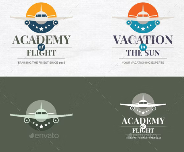 Travel Agency or Flight School Vector Logo