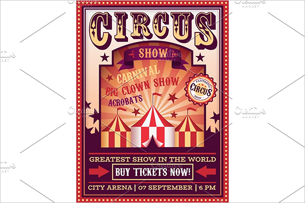 Travel Circus Show Brochure Templates