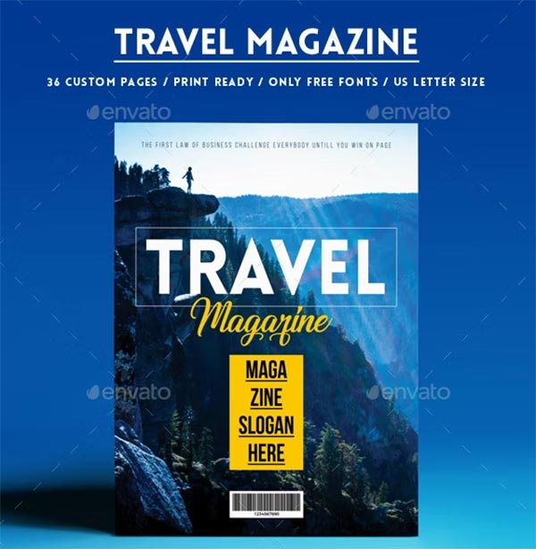 Travel Magazine Design PSD