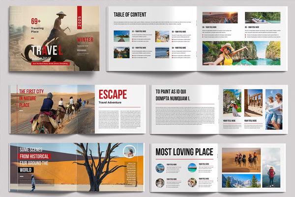 Travel Magazine Template Landscape
