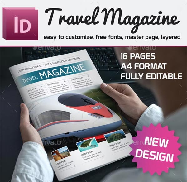 Travel PSD Magazine Design