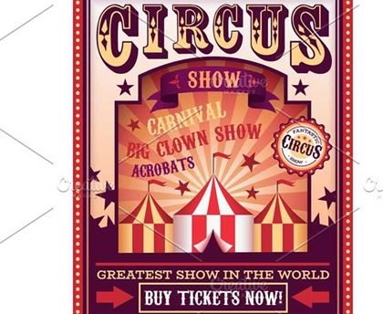 Travel Circus Show Brochure Templates