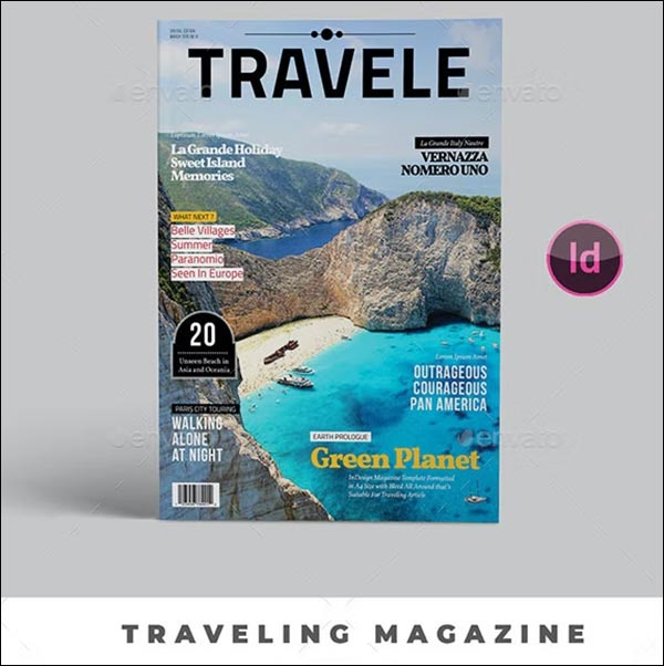 Traveling Magazine Template PSD