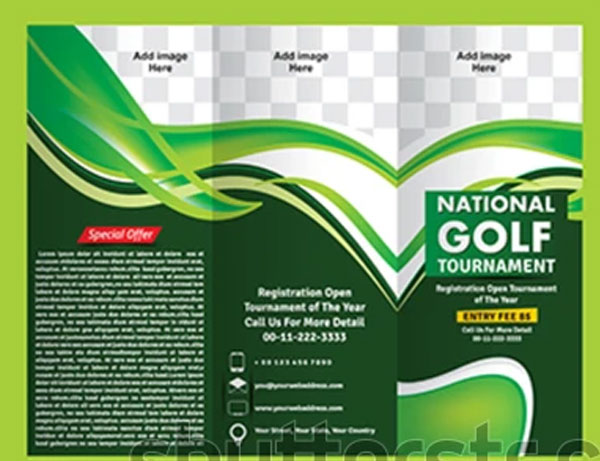 TriFold Golf Brochure Template