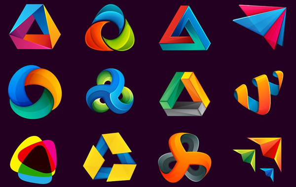 Triangle Logos Set