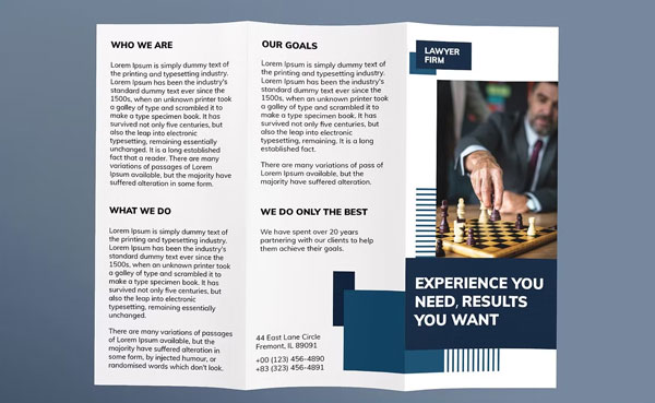 Trifold Brochure Law Firm Template