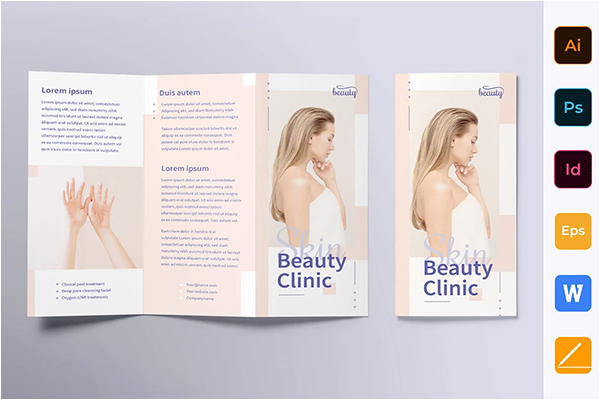 Trifold Brochure Skin Beauty Clinic