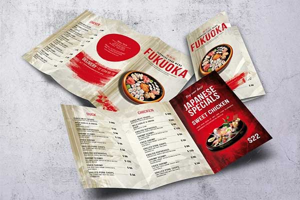 Trifold Menu Design Template