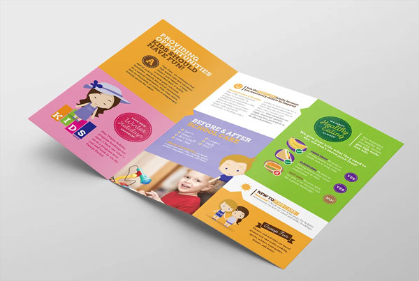 Trifold School Care Brochure Template