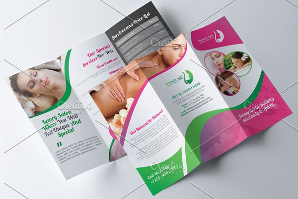Trifold Spa Beauty Salon Brochure