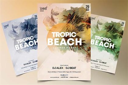 Tropic Beach PSD Flyer Template