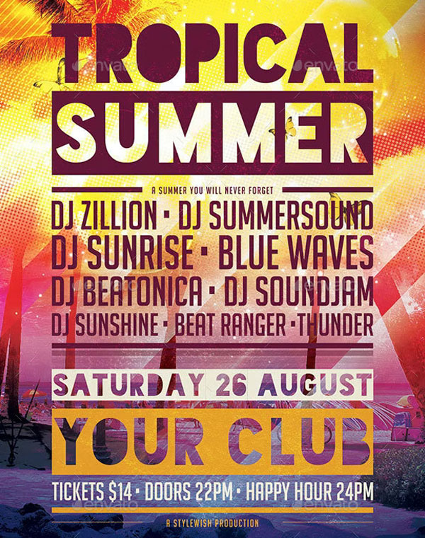 Tropical Club Flyer Template