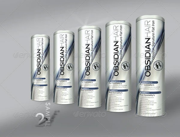 Tube Carton Paperbox Packaging Mock-Up