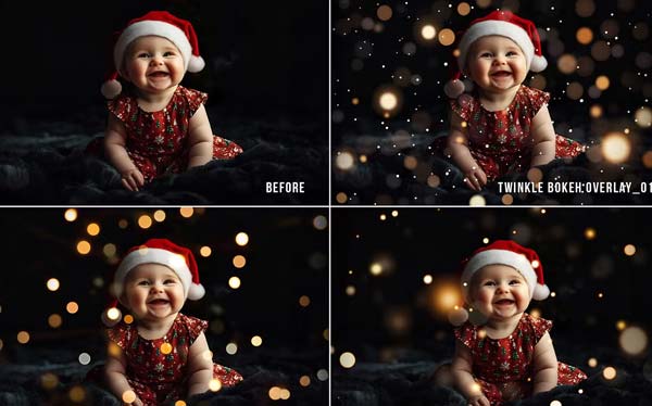Twinkle Bokeh Photoshop Overlay Templates