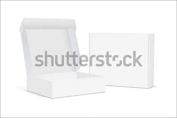 Two Blank Packaging Square Boxes Mockup