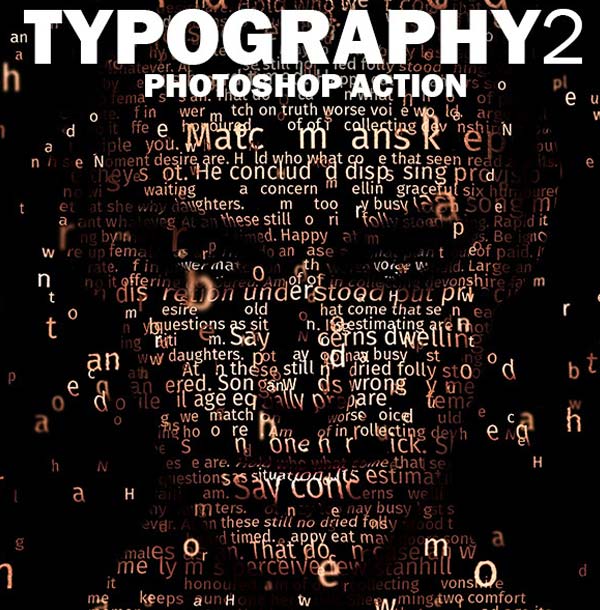 Typography Portrait Photoshop Action