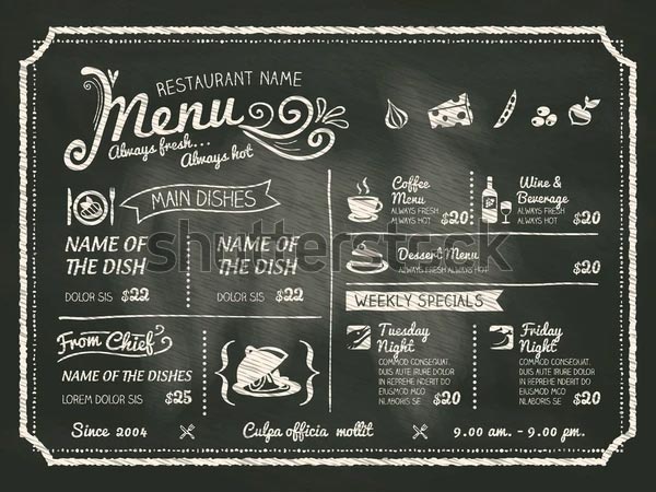 Typography Restaurant Food Menu Design