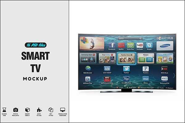 Ultra HD Smart Tv Mockup