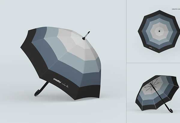 Umbrella Design Mockups Set