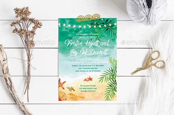 Unique Beach Wedding Invitations