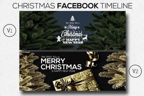 Unique Christmas Facebook Timeline PSD Template