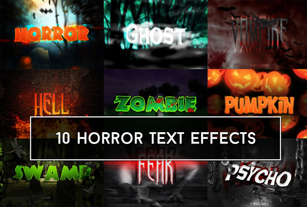 Unique Editable Horror Text Effects